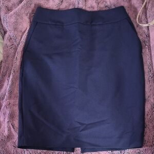 Express Dark Blue Pencil Skirt